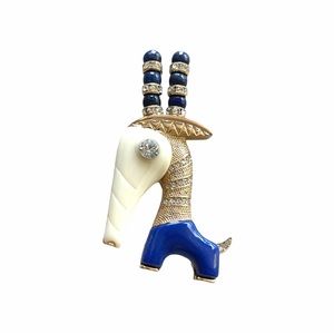 COPY - COPY - Hattie Carnegie unsigned Giraffe red/white enameled crystal beads…